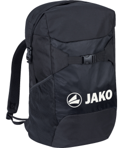 JAKO 1830 - Sac à Dos City Noir Taille Unique Bandoulière Réglable avec Fermeture Rapide Compartiment de Sécurité Zippé Rolltop avec Fermeture Magnétique