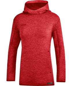 JAKO 6729W Premium Basics - Sweat à Capuchon Femmes Coupe Sportive Dames Plusieurs Couleurs Tailles Poches Latérales Effet Mélange