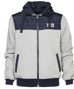 PATRICK PHOENIXM1A - Veste Réversible à Capuche Homme Zip Intégral Idéal pour Loisir Couleur Gris Clair/Mix/Bleu 2 Tailles