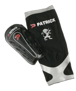 PATRICK SAFE801 - Shin Guard With Sock in Black For Football Players Comfortable Optimale Protection of Shots Several Sizes