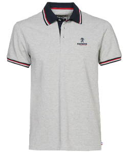 PATRICK PHOENIXM1D - Polo Courtes Manches en Coton Homme Couleur Gris Clair Mêlé ou Rouge Haute Qualité Plusieurs Tailles