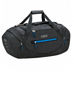 JAKO Champ 1907 - Sac de Sport en Noir et Gris Mêlé Homme Femme Enfant Poche Séparé Compartiment Principal Spacieux Bandoulière Amovible Réglable