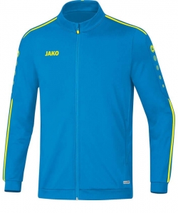 JAKO 9319 Striker 2.0 - Veste Polyester Hommes Enfants Plusieurs Couleurs Tailles Poches Latérales Zippées Rayures Contrastantes aux Manches Épaules et Ourlet