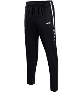 JAKO Active 8495 - Training Pants For Men and Kids Zipped Side Pockets Leg Finishing with Zipper Elastic Edge with Drawcord