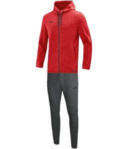 JAKO M9729M Premium Basics - Hooded Jogging Tracksuit Mens Sports Cup Several Colors Sizes Zipped Side Pockets Mixing Effect Elastic Edge