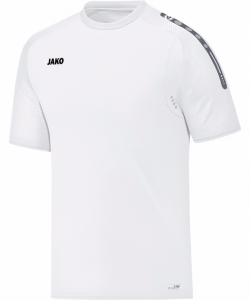 JAKO Champ 6117M - T-Shirt Homme Enfants Ouvertures de Ventilation Plusieurs Couleurs Tailles Manches avec Dessin Relief Col Bicolore Étiquette Performance