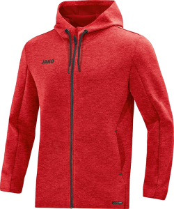 JAKO 6829M Premium Basics - Veste à Capuchon Hommes Coupe Sportive Plusieurs Couleurs Tailles Poches Latérales Effet Mélange Zippergarage