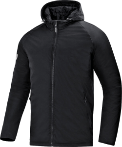 JAKO 7205 - Veste Hiver Homme Résistant Vent et Pluie Plusieurs Tailles Couleurs Poches Latérales Zippées Capuchon Réglable Coupe Droite