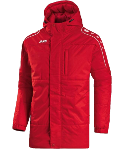 JAKO Active 7197 - Veste Coach Homme Enfants Capuchon Intégré au Col Plusieurs Couleurs Tailles Finition Élastique Manches et Bord