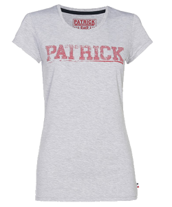 PATRICK PHOENIXW1I - T-Shirt Courtes Manches En Gris Clair Mêlé Pour Femme Idéal Pour Loisirs en Été Plusieurs Tailles
