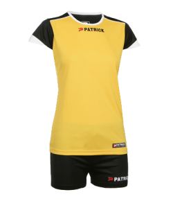 PATRICK RIOW306 - Tenue de Volley Femme Enfant Maillot et Short pour Équipe Sport Plusieurs Tailles Couleur Jaune-Noir