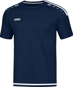 JAKO 4219 Striker 2.0 - T-Shirt Jersey Short Sleeves Men Kids Round Collar Several Colors Sizes Contrast Stripes on Shoulders and Hem