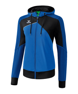 ERIMA 107182 Premium One 2.0 - Veste Entraînement à Capuche Intégrée Dames Coupe Femme Col Haut Plusieurs Couleurs Tailles Matière Fonctionnelle Douce Résistante