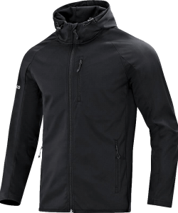 JAKO 7605 - Veste Softshell Light Homme Résistant Vent et Pluie Plusieurs Tailles Couleurs Poches Latérales Zippées Capuchon avec Cordon de Serrage et Arrêts