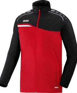 JAKO 7418 Competition 2.0 - Veste Pluie Homme Enfants Plusieurs Couleurs Tailles Résistante Eau Capuchon Intégré Finition Élastique des Manches