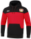 JAKO Bayer 04 Leverkusen BA6707 - Sweater à Capuchon Premium Noir Rouge Homme Enfants Poche Cousue Plusieurs Tailles Bord de Finition en Ripp aux Manches