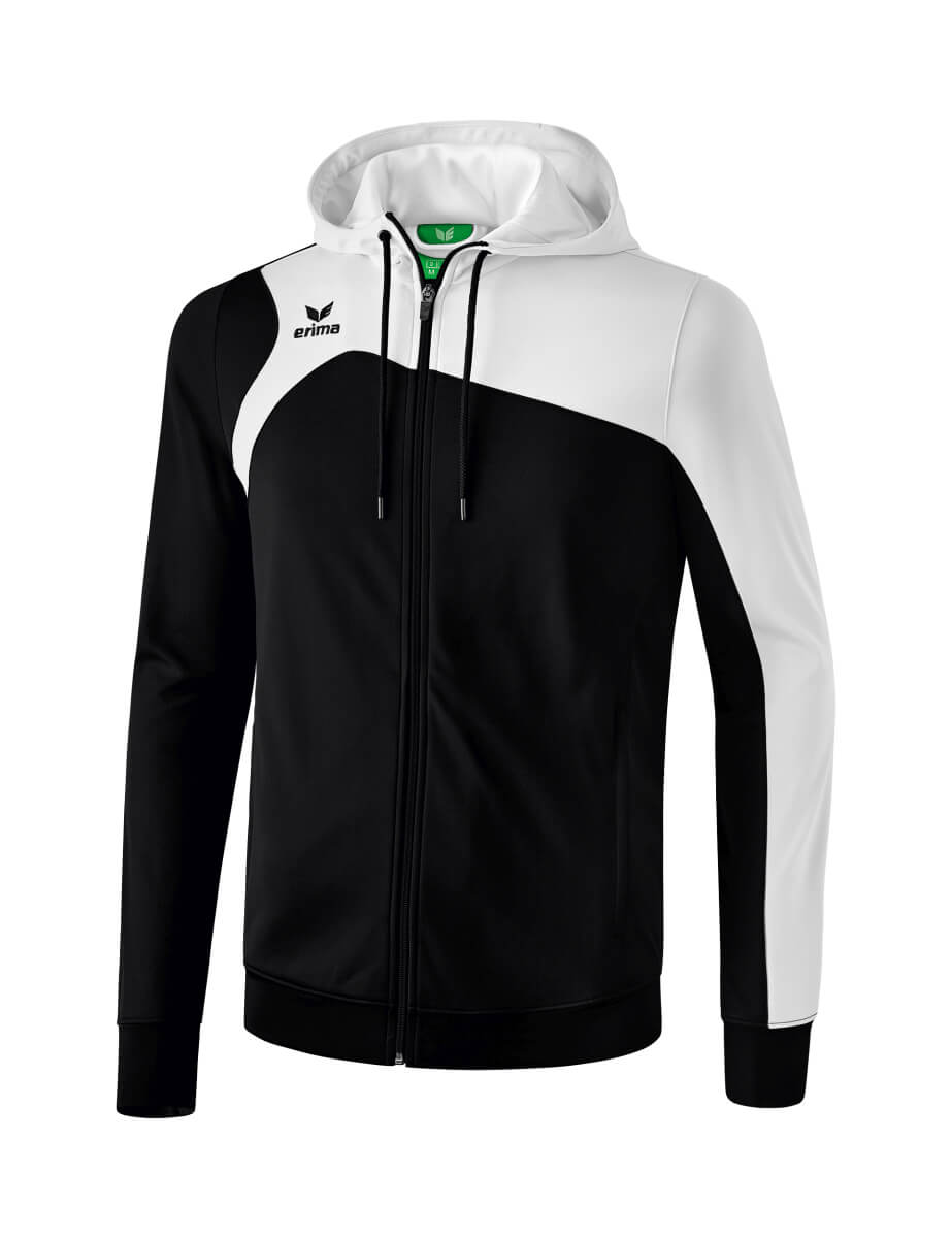 ERIMA 1070703 Hooded Training Jacket Club 1900 2.0 Black/White