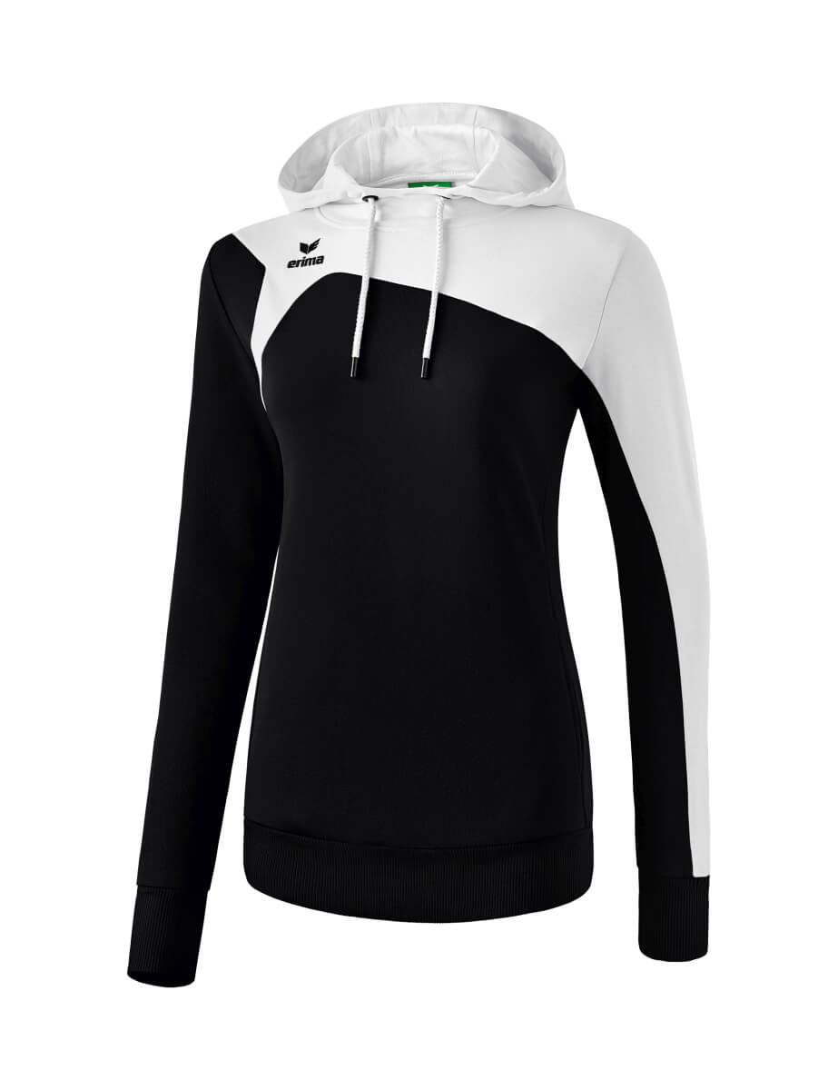 ERIMA 1070723 Hooded Sweatshirt Club 1900 2.0 Black/White