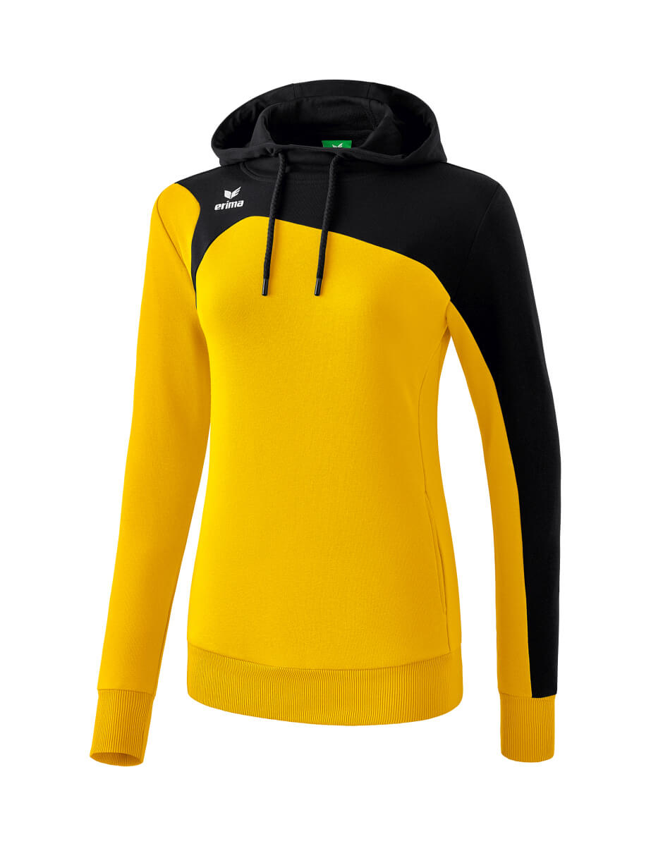 ERIMA 1070726 Hooded Sweatshirt Club 1900 2.0 Yellow/Black