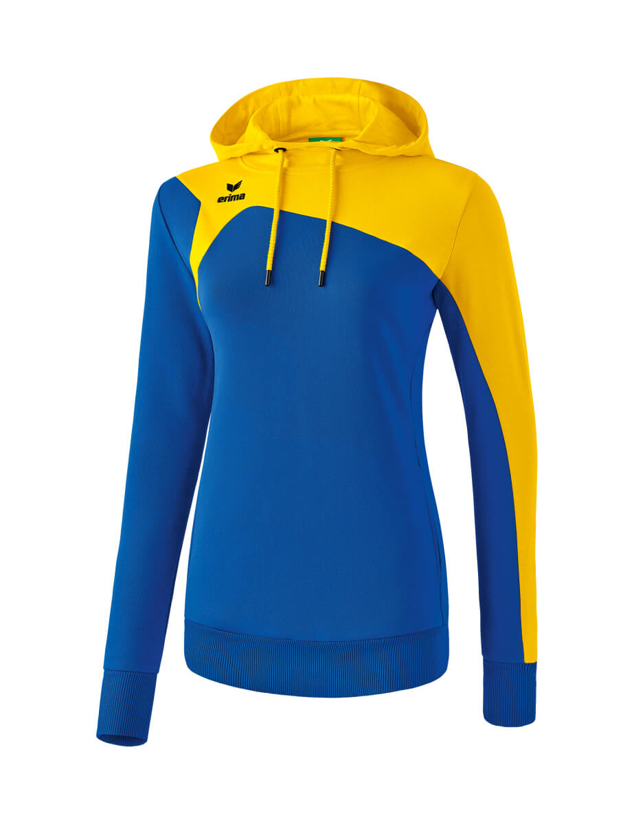 ERIMA 1070729 Hooded Sweatshirt Club 1900 2.0 Royal Blue/Yellow