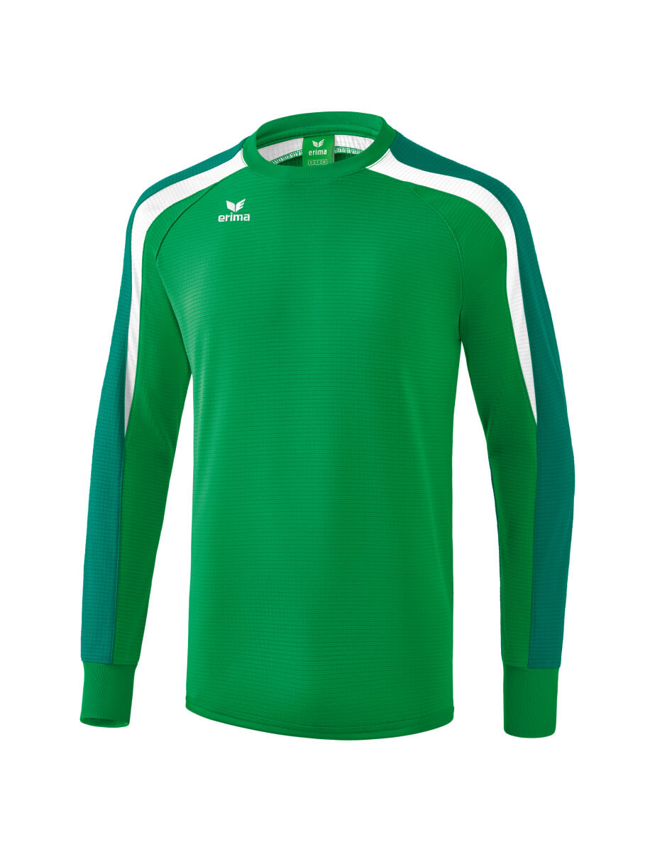 ERIMA 1071863 Sweat-Shirt Entraînement Liga 2.0 Émeraude/Vert Feuilles/Blanc