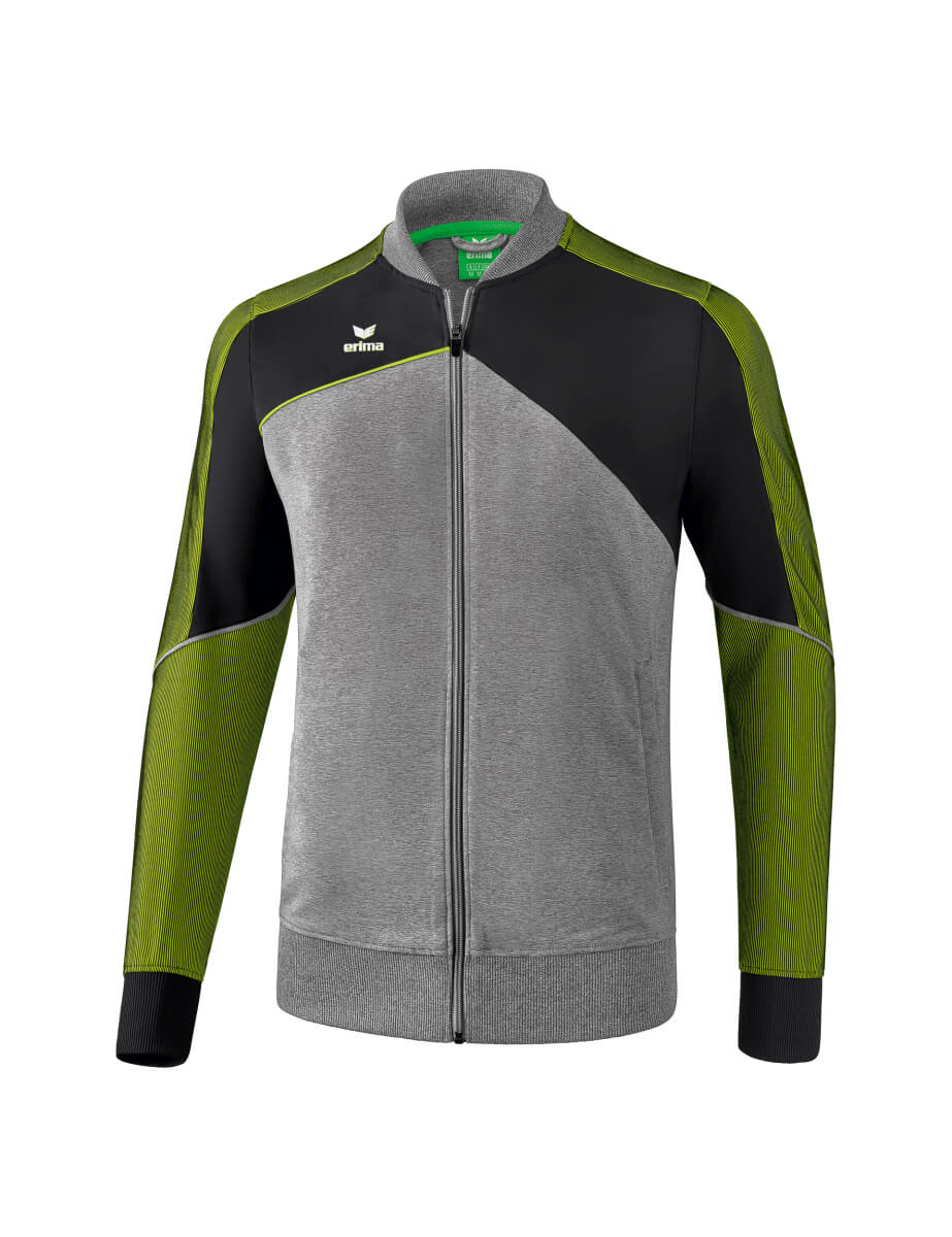 ERIMA 1011806 Presentation Jacket Premium One 2.0 Heather Grey/Black/Lime Pop