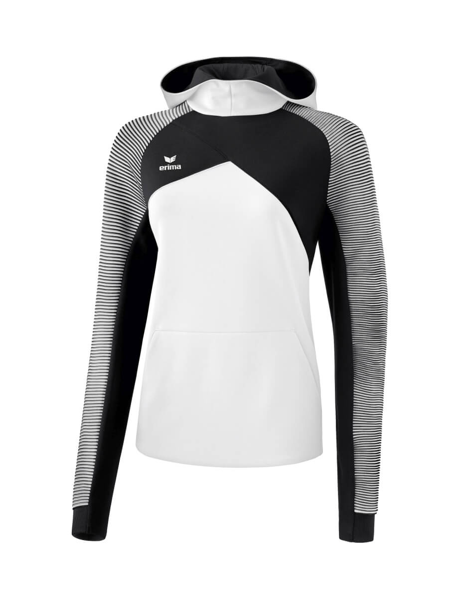 ERIMA 1071819 Sweat à Capuche Premium One 2.0 Blanc/Noir/Blanc