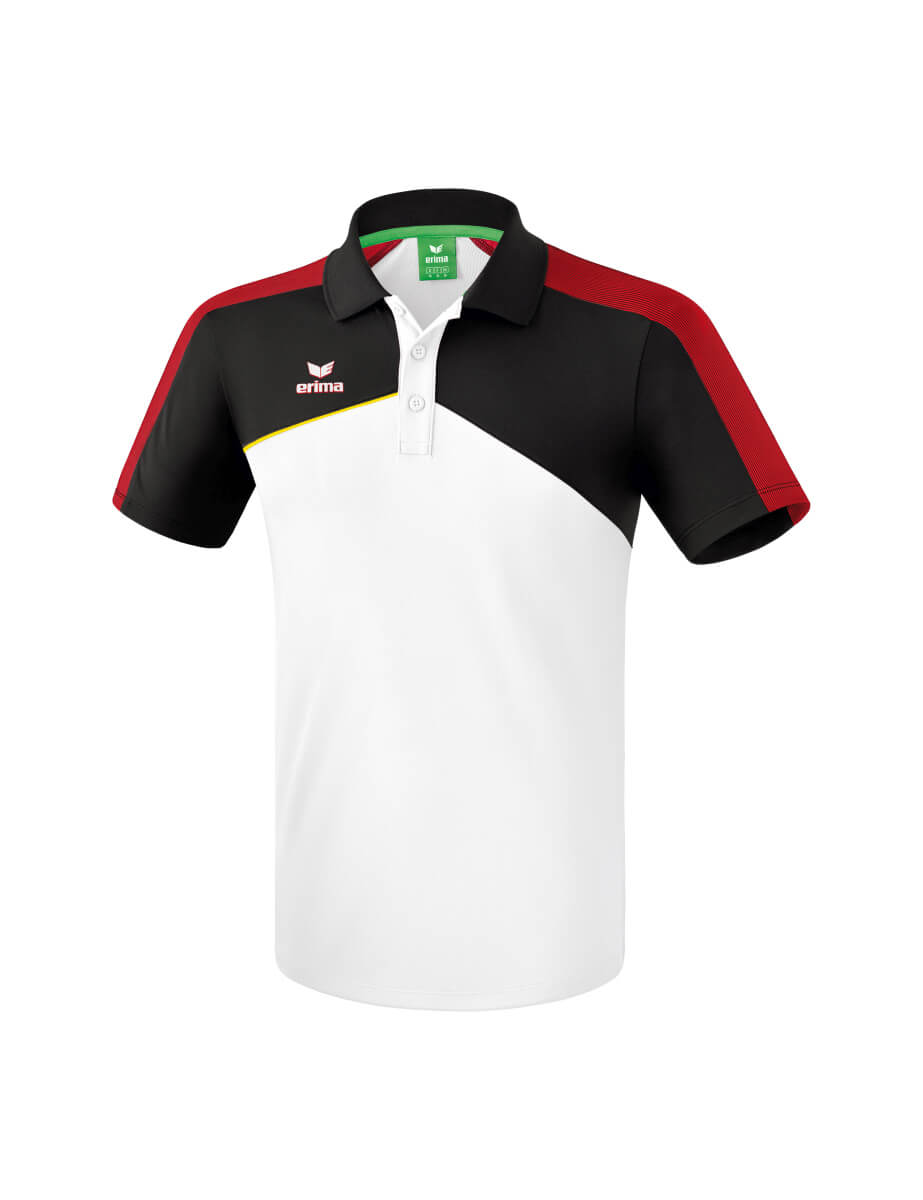 ERIMA 1111808 Polo Premium One 2.0 White/Black/Red/Yellow