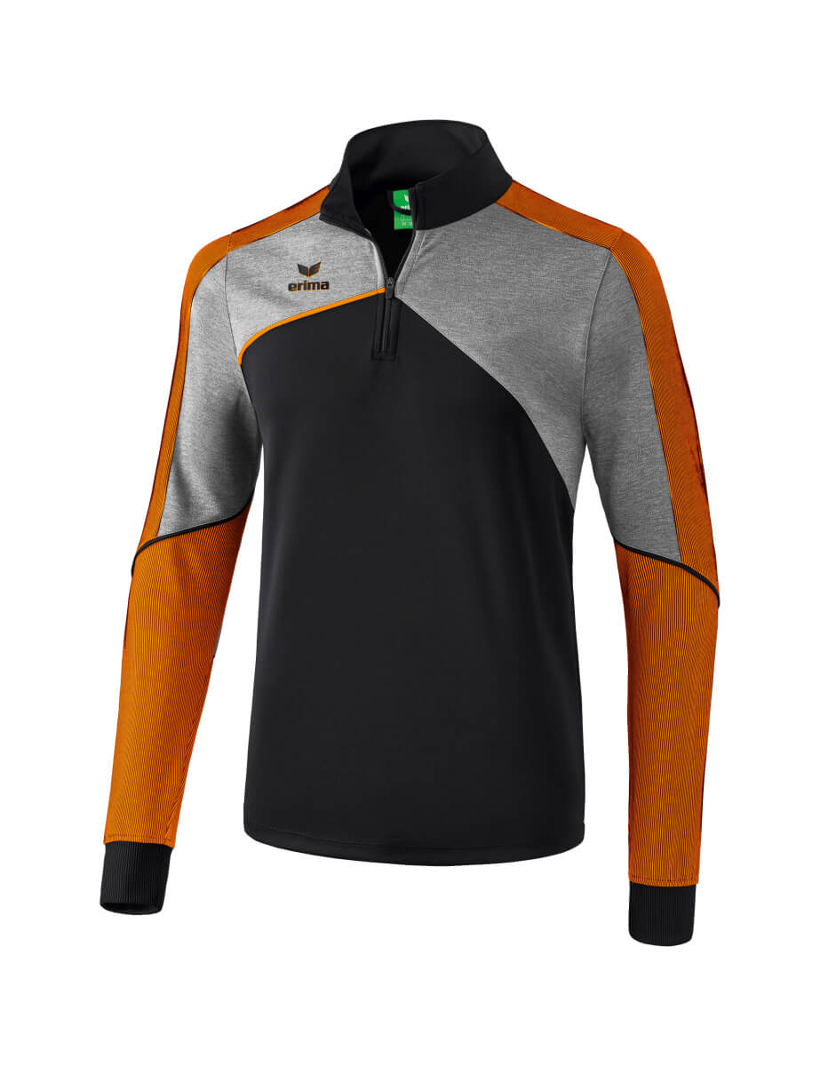 ERIMA 1261805 Workout Sweatshirt Premium One 2.0 Black/Heather Grey/Fluo Orange