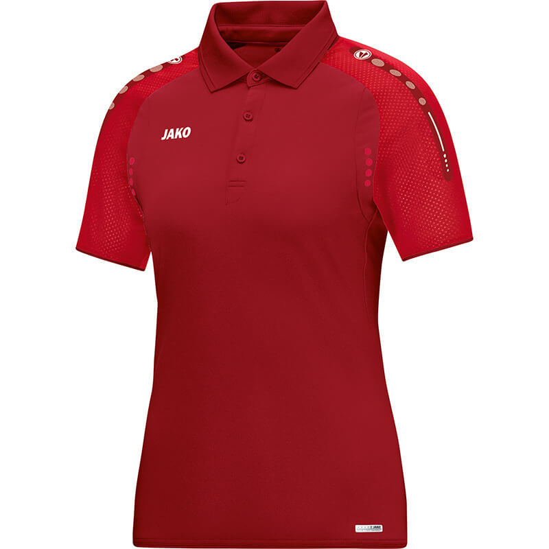 JAKO-WOMEN-6317-01 Polo T-Shirt Champ Rouge/Rouge Foncé Avant