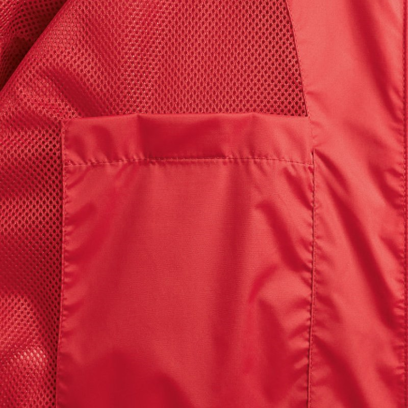 JAKO-7407-01-3 Rain Jacket Profi Inner Pocket with Velcro Closure Red