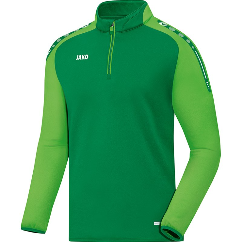 JAKO-8617-22-1 Ziptop Champ Green/Light Green Front