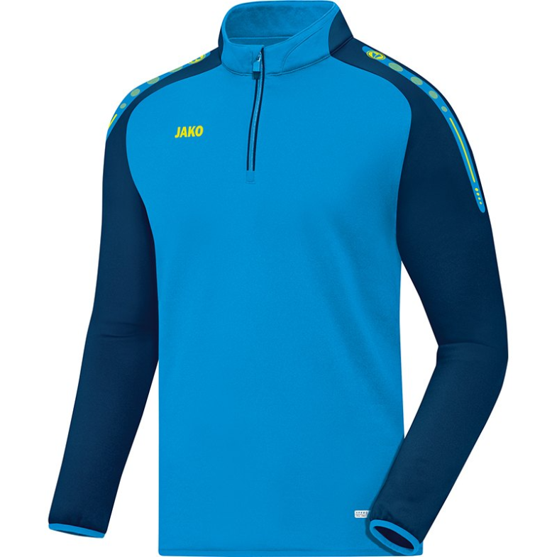 JAKO-8617-89-1 Ziptop Champ Bleu/Bleu Marin/Jaune Fluo Face