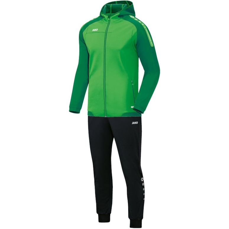 JAKO-M9417-22 Survêtement Polyester à Capuchon Champ Vert Doux/Vert