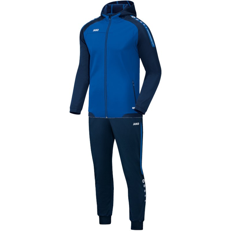 JAKO-M9417-49 Hooded Polyester Tracksuit Champ Royal Blue/Navy