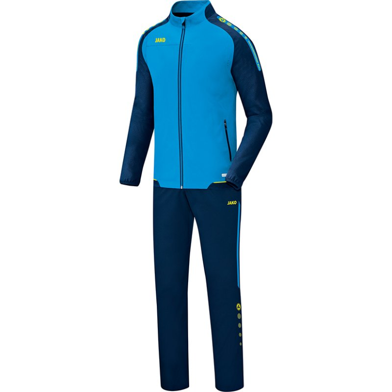 JAKO-M9517-89 Survêtement Loisir Champ Bleu/Bleu Marin/Jaune Fluo