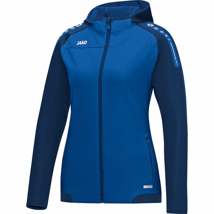 JAKO-6817W-49-1 Hooded Jacket Champ Royal Blue/Navy Front