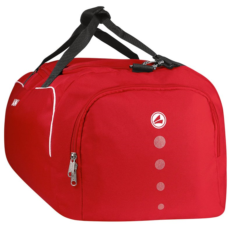 JAKO 1950-01-1 Sac de Sports Classico Rouge Compartiment Extra Profond au Côté Gauche pour Vêtements Mouillés