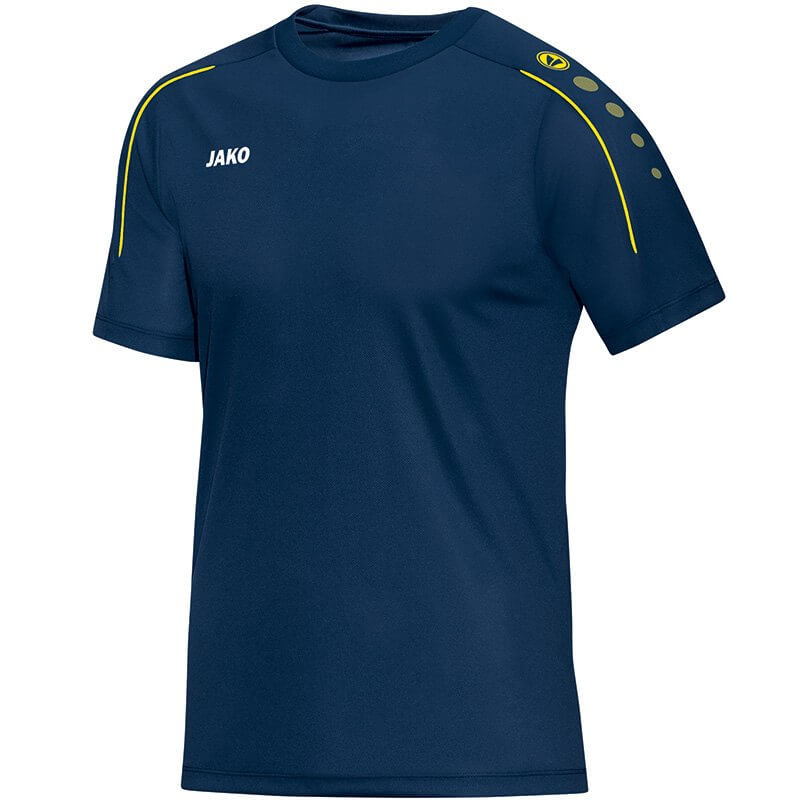 JAKO 6150-42 T-Shirt Classico Night Blue/Lemon Front