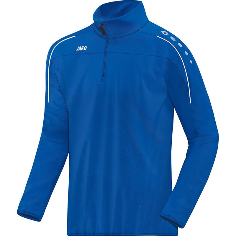 JAKO 7350-04 Windproof 1/4 Front Zipper Classico Royal Blue Front