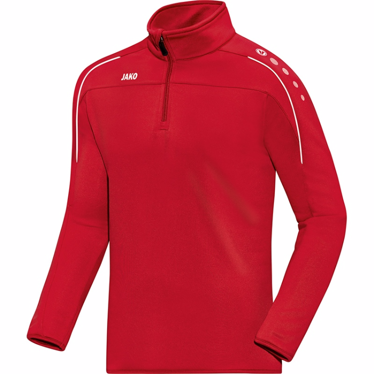 JAKO 8650-01 Sweater Ziptop 1/4 Front Zipper Classico Red Front