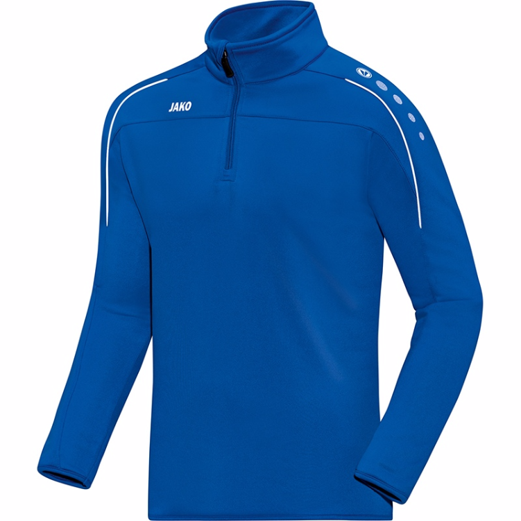 JAKO 8650-04 Sweater Ziptop 1/4 Front Zipper Classico Royal Blue Front