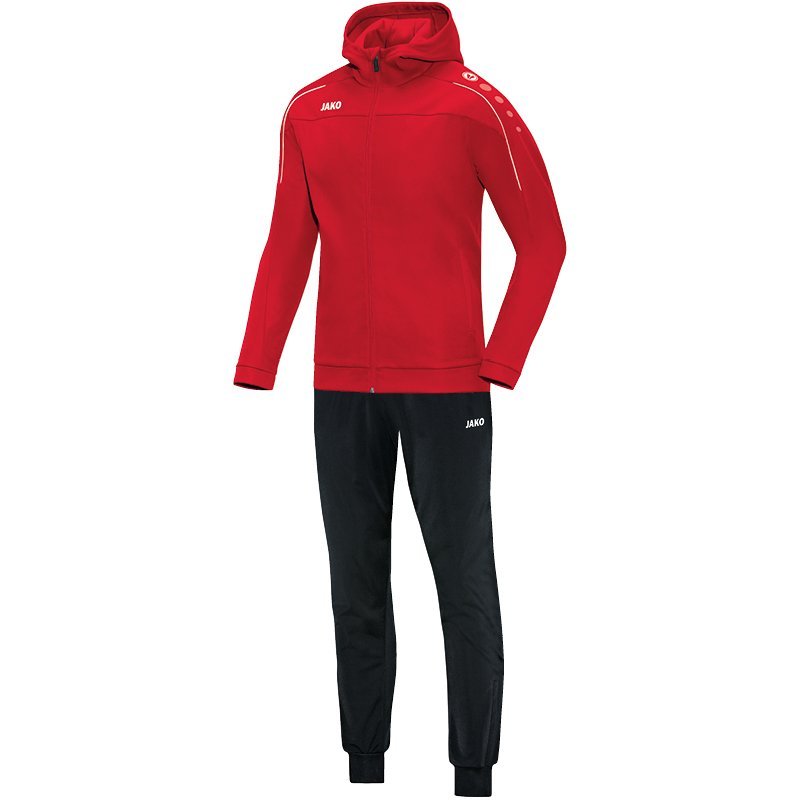 JAKO M9450-01 Hooded Polyester Tracksuit Classico Red