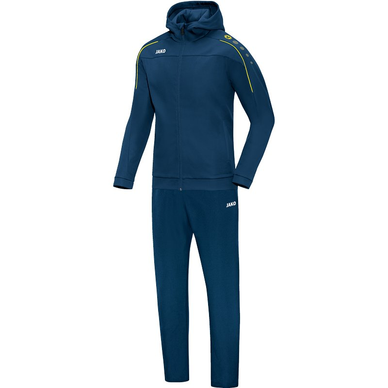 JAKO M9650-42 Hooded Leisure Tracksuit Classico Night Blue/Lemon