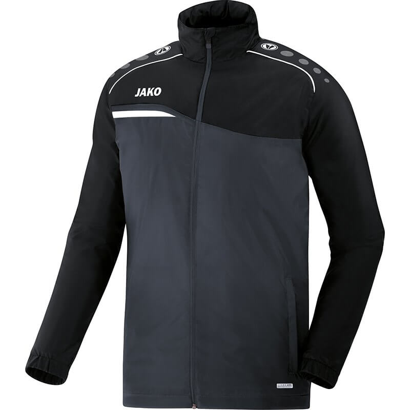 JAKO-7418-08-1 Rain jacket Competition 2.0 Anthracite/Black Front