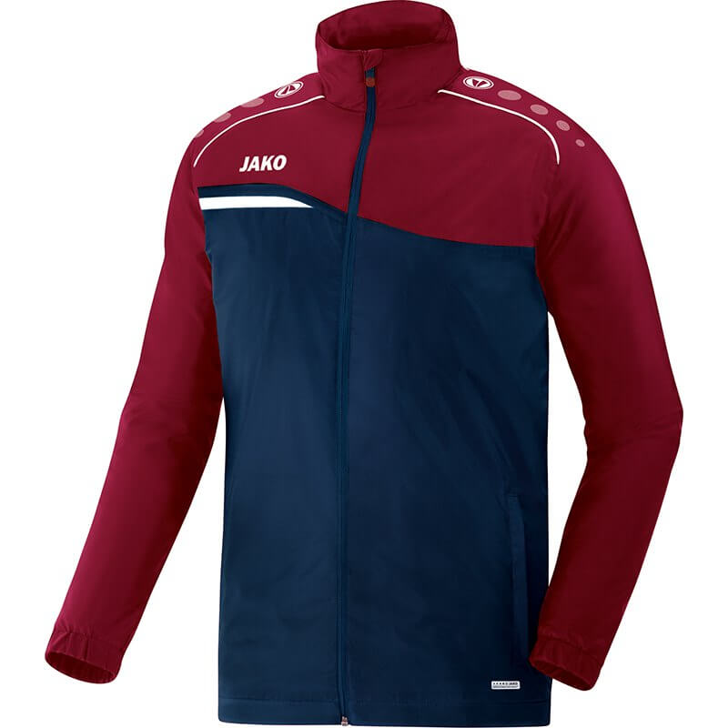 JAKO-7418-09-1 Veste Pluie Competition 2.0 Bleu Marin/Rouge Foncé Face