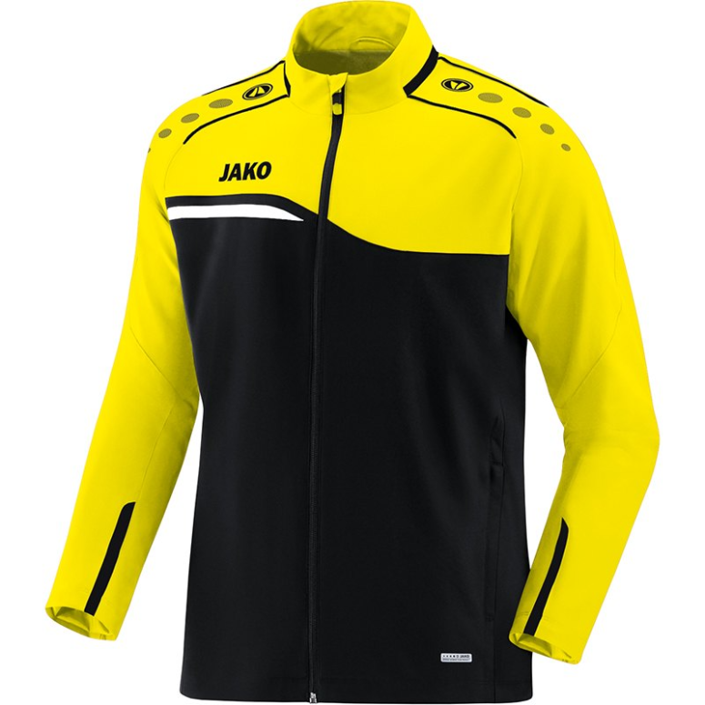 JAKO-9818-03-1 Leisure Jacket Competition 2.0 Black/Yellow Fluo Front