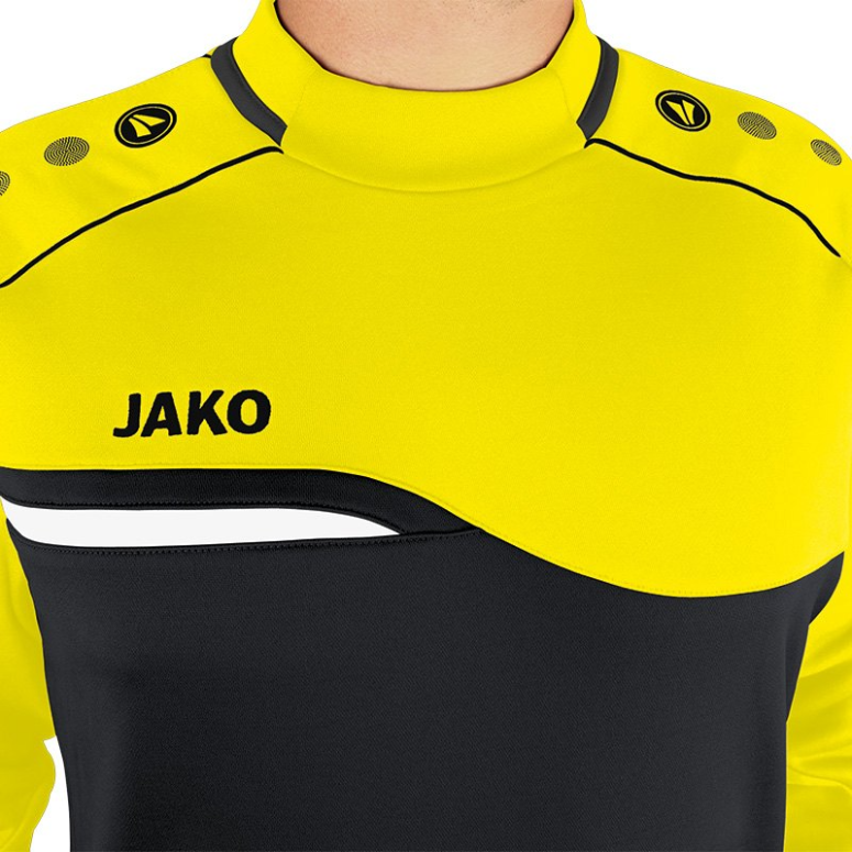 JAKO-9818-03-5 Leisure Jacket Competition 2.0 Black/Yellow Fluo Embroidered Logo