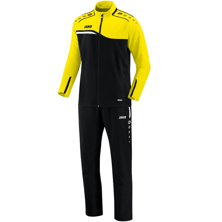 JAKO-M9518-03 Survêtement de Loisir Competition 2.0 Noir/Jaune Fluo