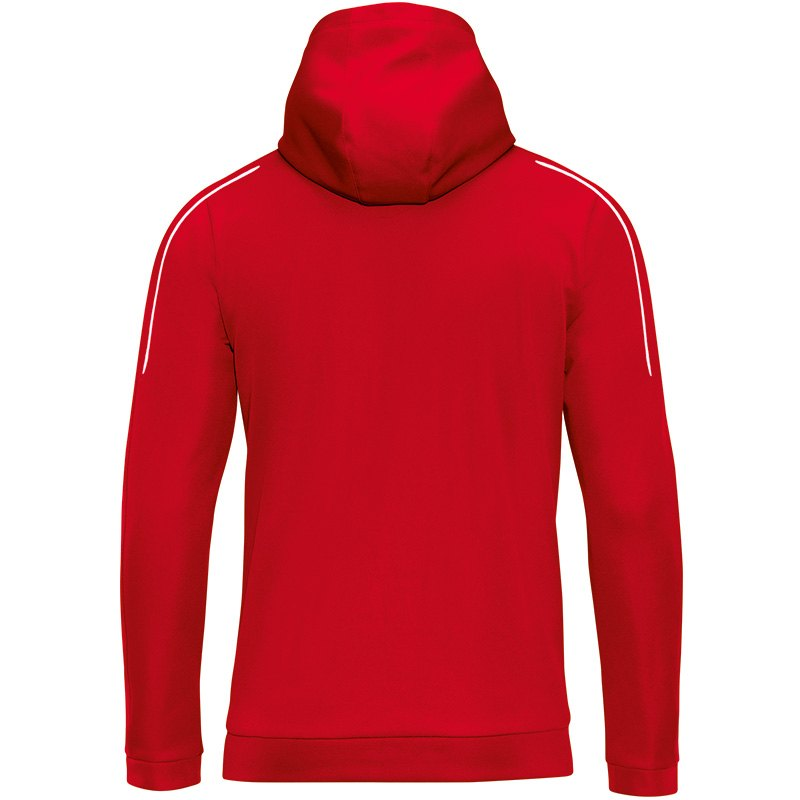 JAKO Hooded Jacket Classico 6850-01-1 Red/White Back